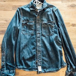 Jean button up shirt🔹